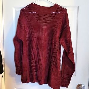 Plus maroon sweater 1X